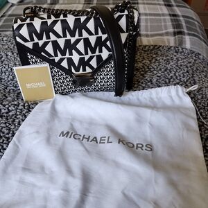 B&W Michael Kors Monogram Whitney Bag